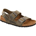 Faded Khaki Oiled Leather Sandals K332951
