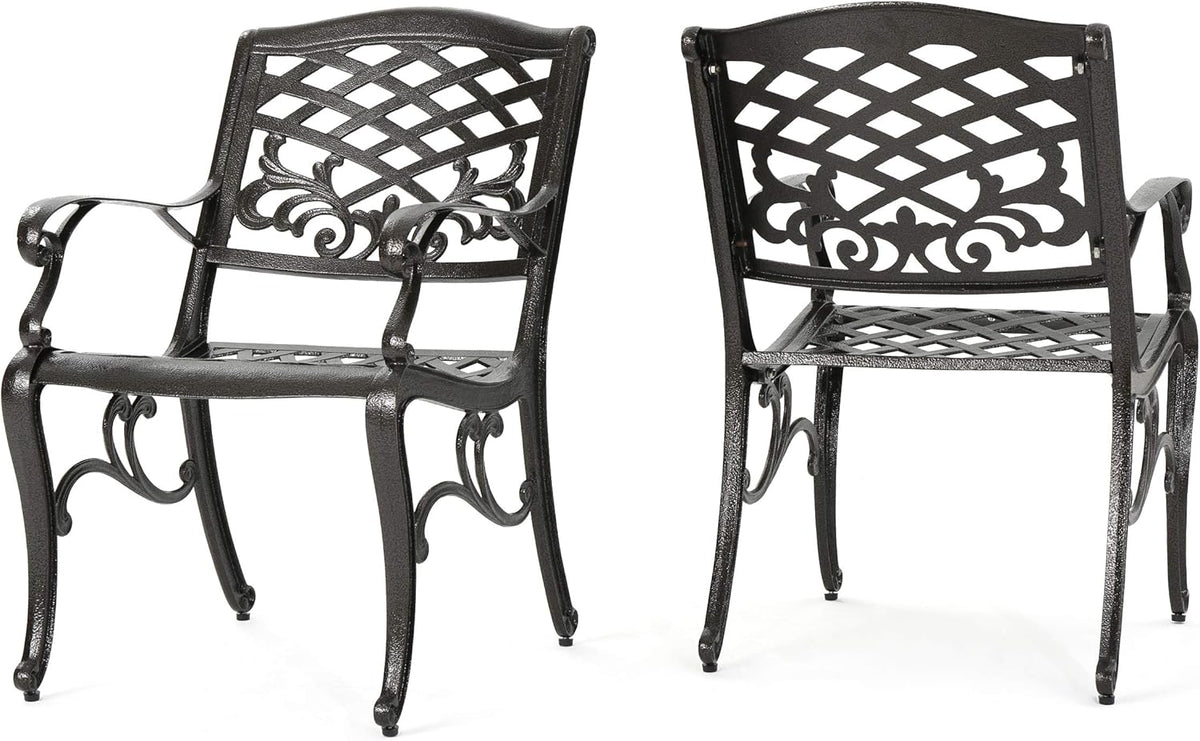 2-Pcs Set Outdoor Cast Aluminum Chairs M325