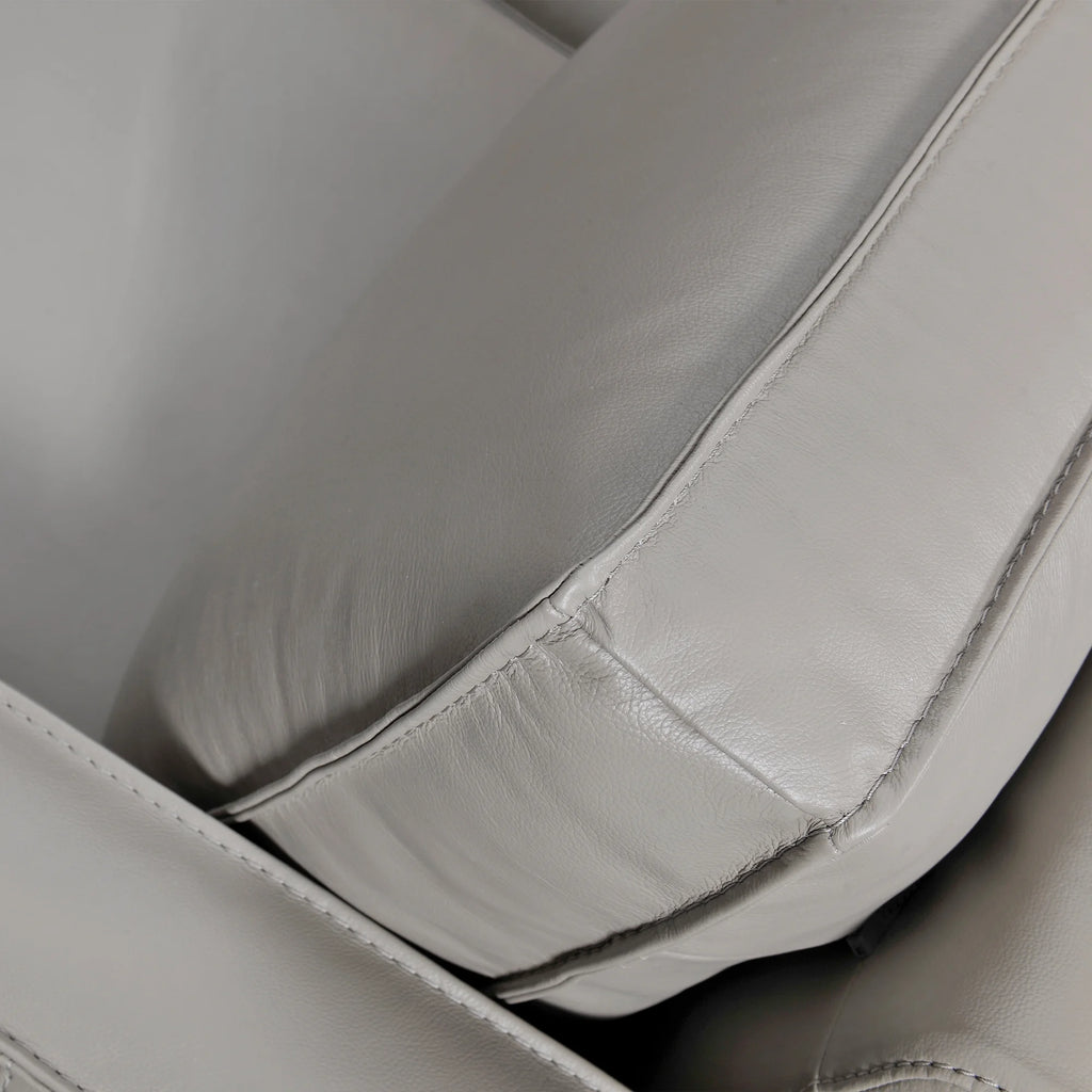 Greige Leather Sectional Sofa P3470