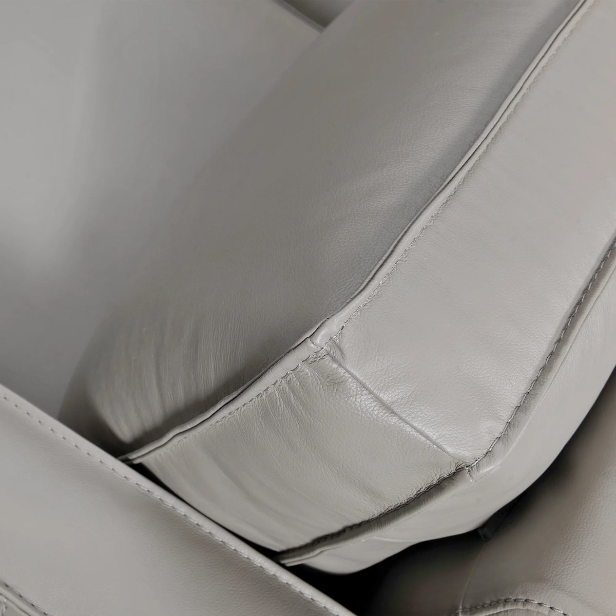 Greige Leather Sectional Sofa P3470