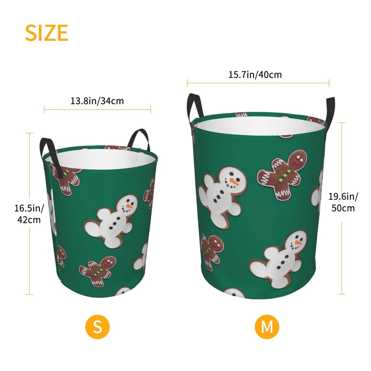 Laundry Hamper With Leather Laundry Basket Waterproof Round Collapsible W2034