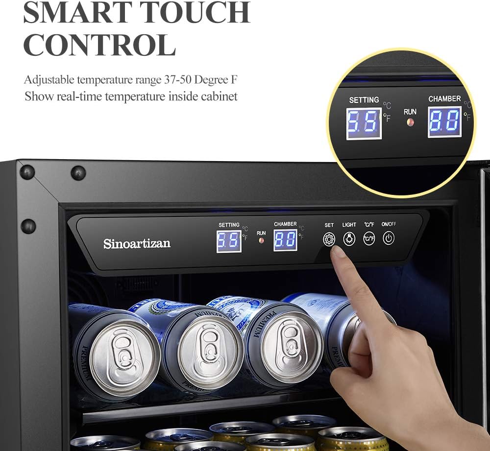 15 Inch Beverage Cooler Refrigerator with Glass Door M48224