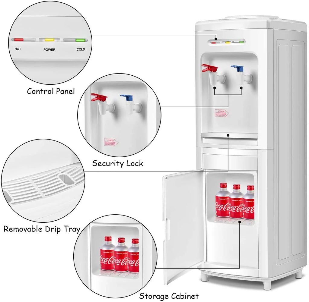 Top Loading Water Cooler Dispenser 5 Gallon White I553339