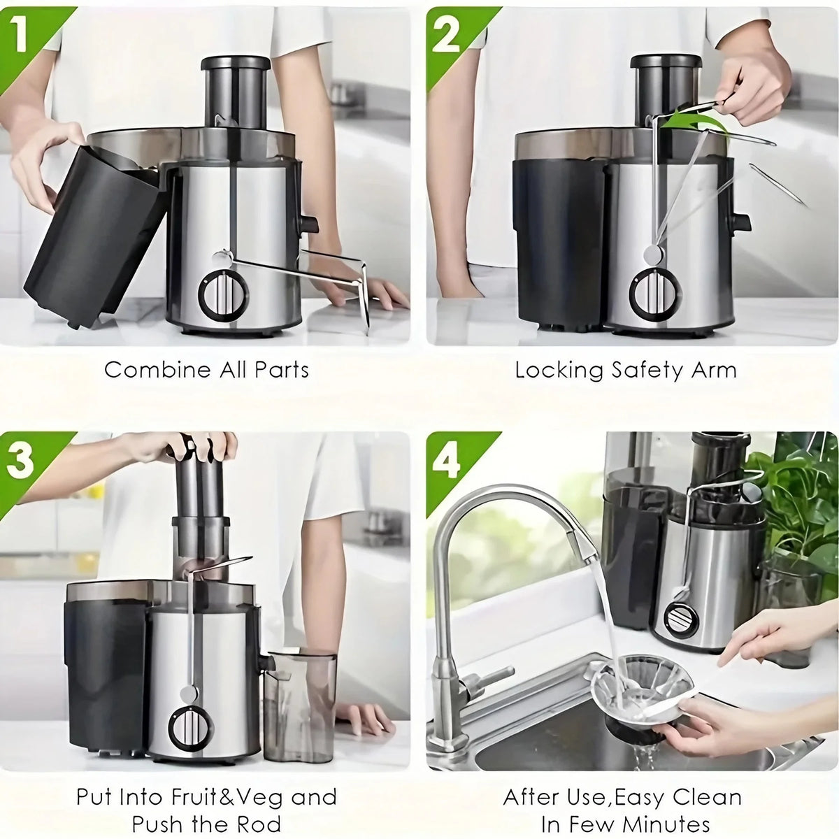 2-Speed 400W Centrifugal Juicer with 3" Feed Chute Q6605