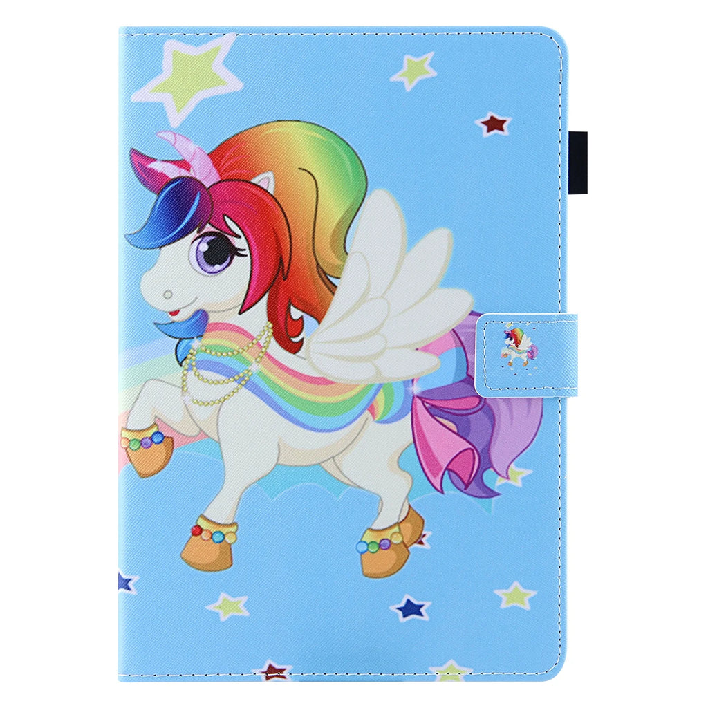 Blue Star Unicorn Slim PU Leather iPad 10.9 Inch Case with Stand Pencil Holder Card Pockets A74723