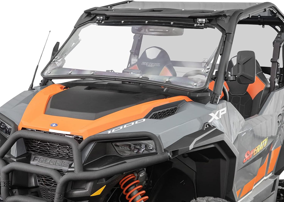 3-in-1 Flip Windshield 1/4 Thick Polycarbonate Q3952