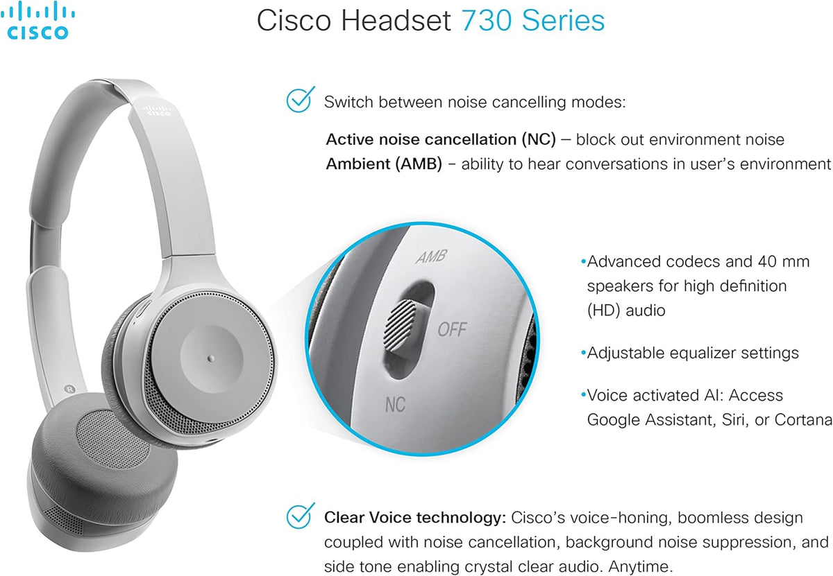 Wireless Dual On-Ear Bluetooth Headset with Case, USB-A HD Bluetooth Adapter, USB-A and 3.5mm Cables, Platinum Q288