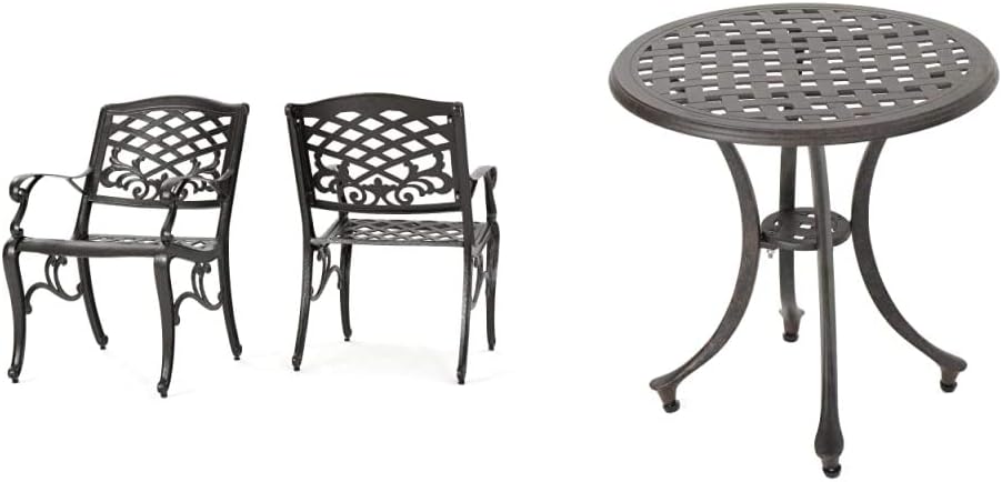 2-Pcs Set Outdoor Cast Aluminum Chairs M325