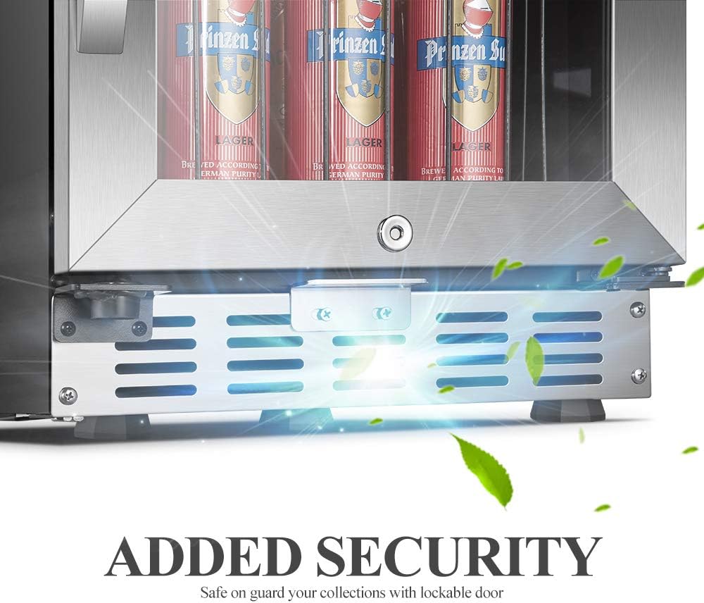 15 Inch Beverage Cooler Refrigerator with Glass Door M48224