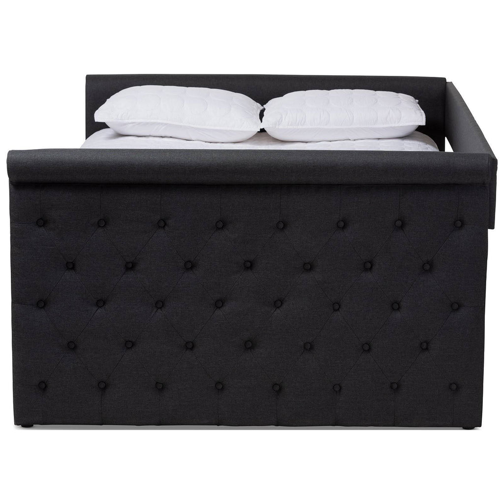 Queen Dark Grey Daybed with Trundle F10760