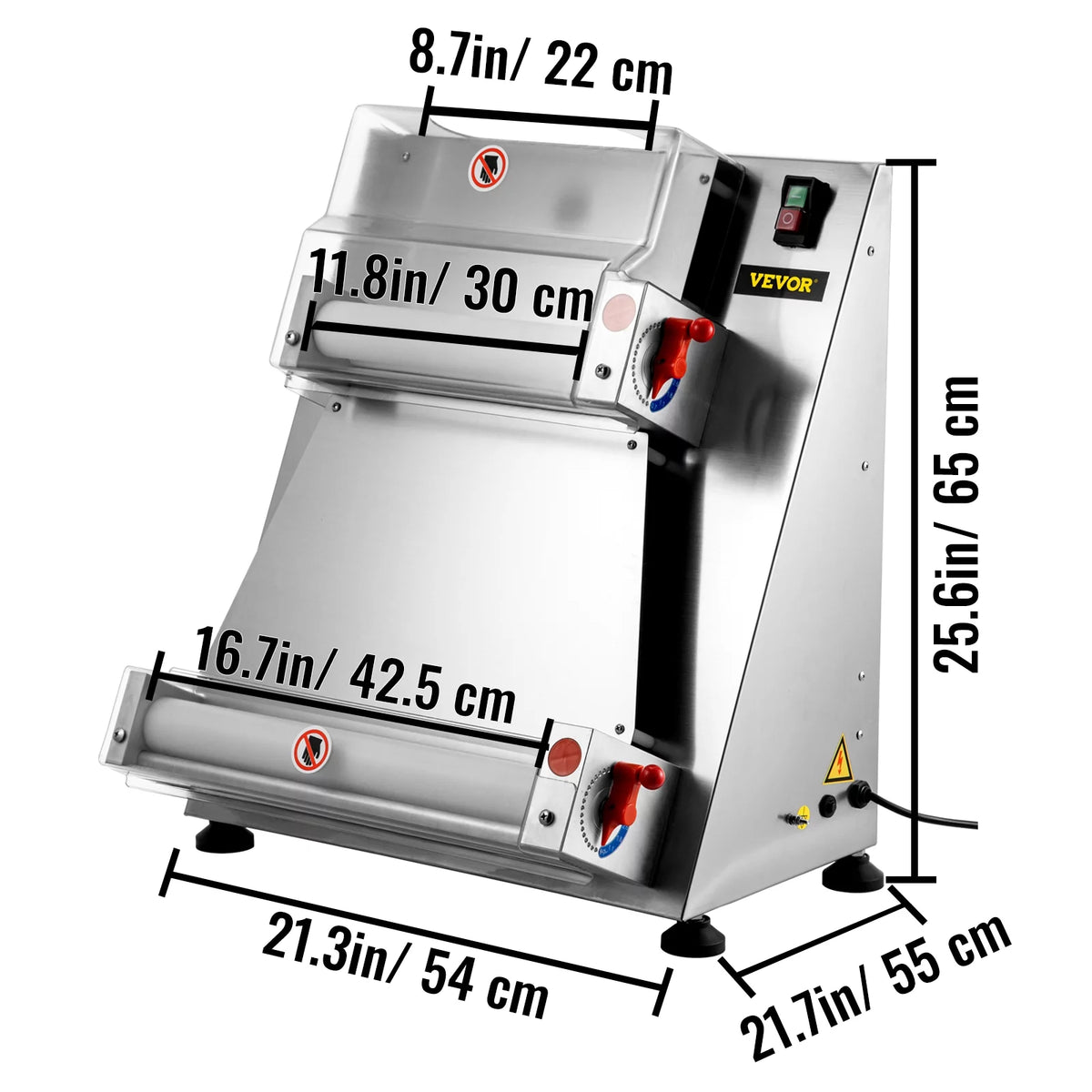 Electric Pizza Dough Roller Machine 15.7inch 370W A650