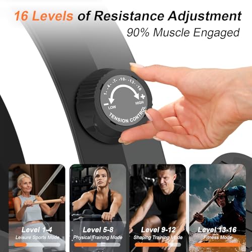 Magnetic Rowing Machine with 16 Levels Quiet Resistance X599757