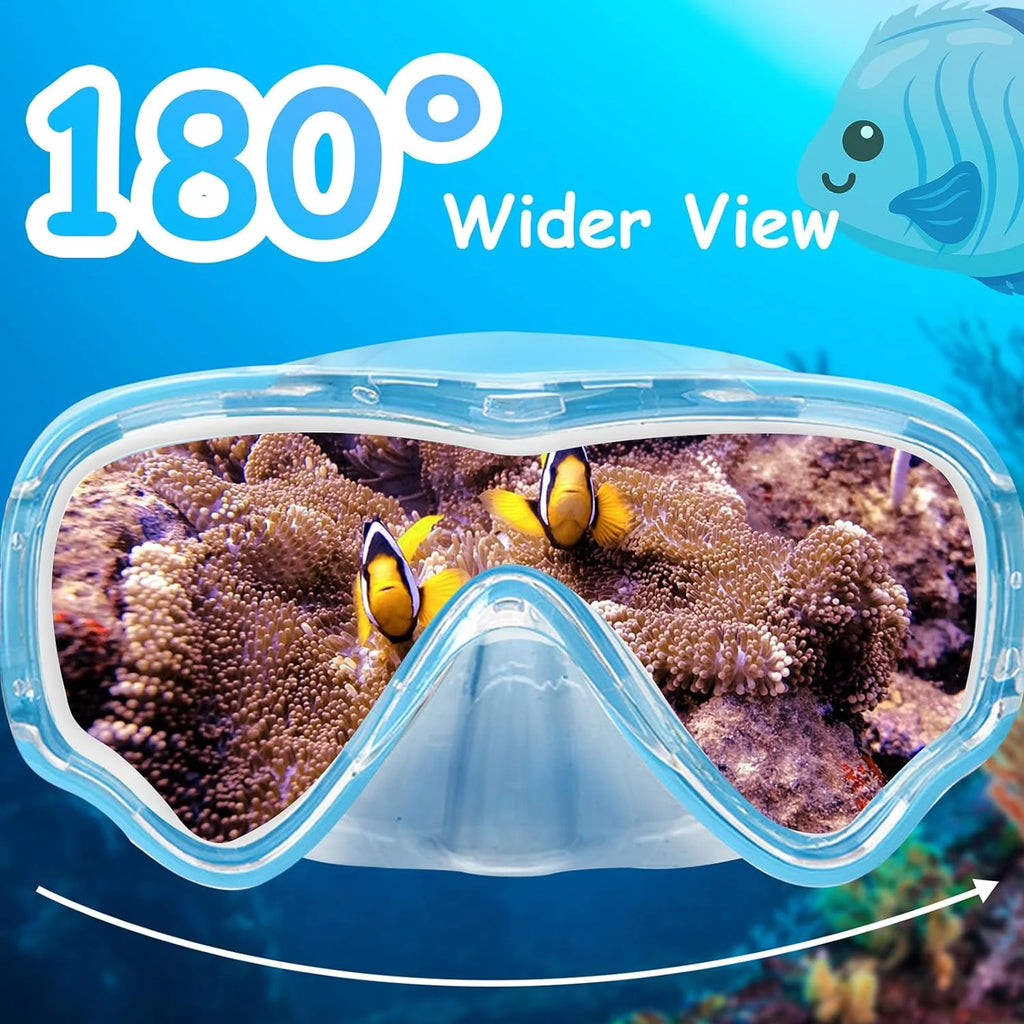 Children's Swimming Goggles with Nose Mask N627228