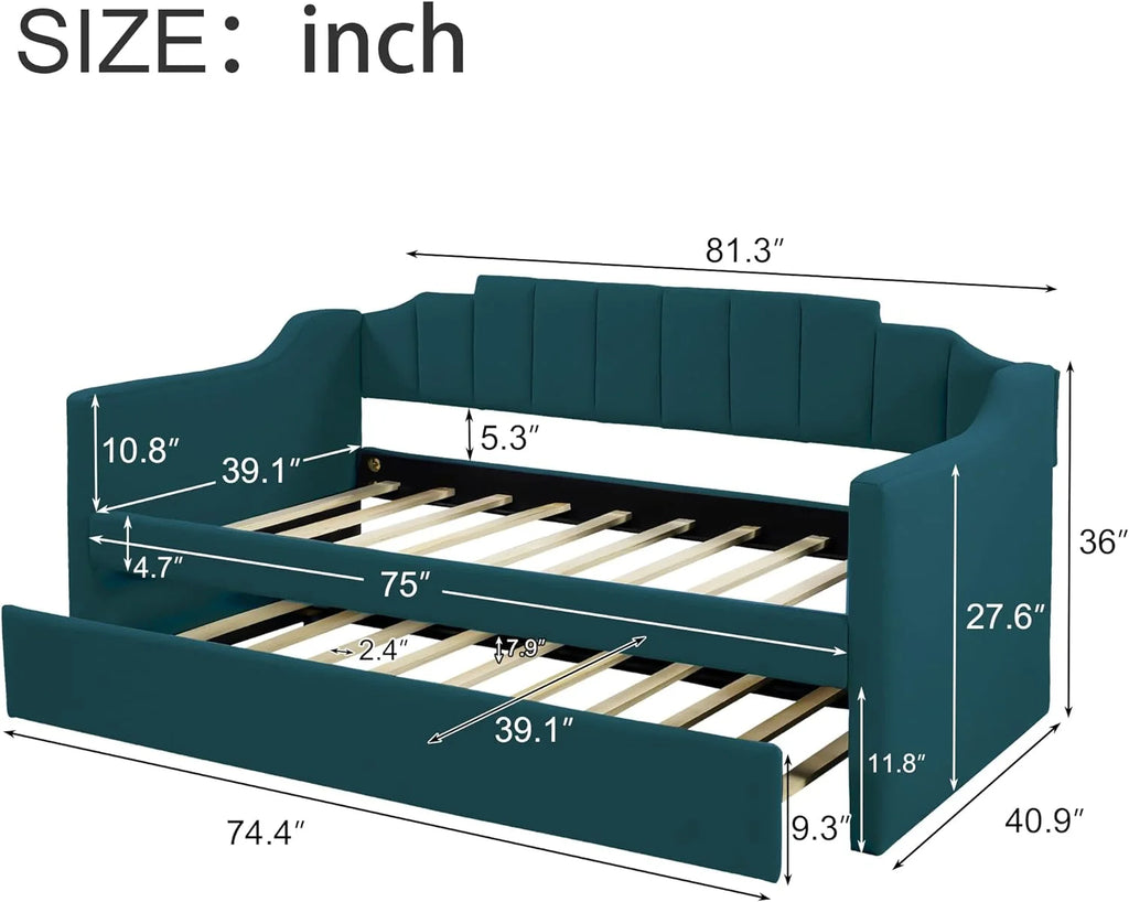 Upholstered Daybed with Trundle G269
