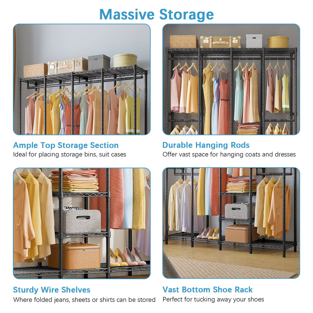 Heavy Duty Black Garment Rack N93389