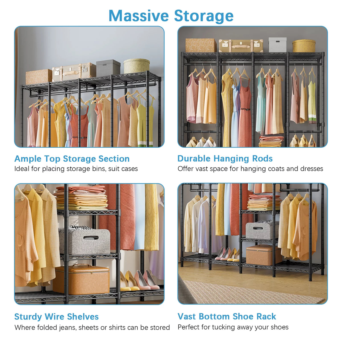 Heavy Duty Black Garment Rack N93389