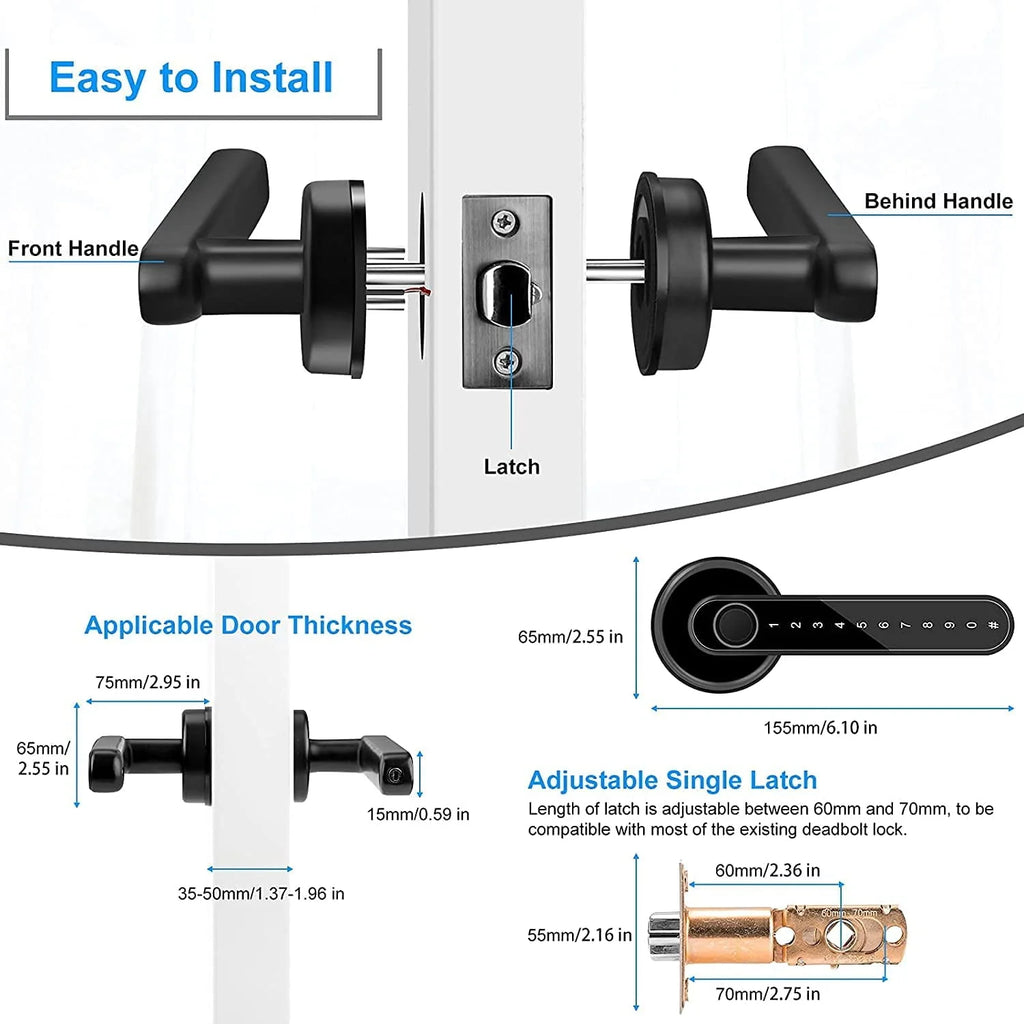 Keyless Entry Door Lock with Handle S6671