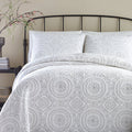 King Grey Medallion Coverlet D68324