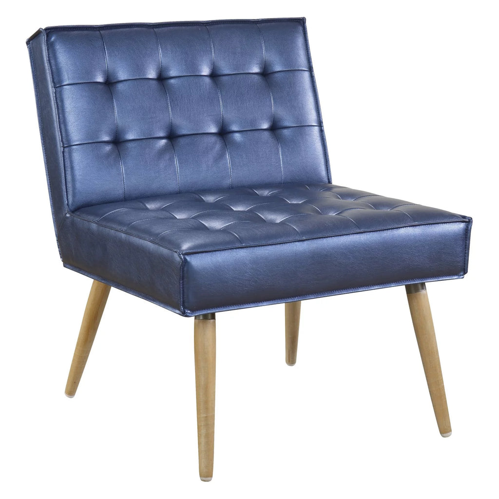 Tufted Accent Chair with Solid Wood Legs I944