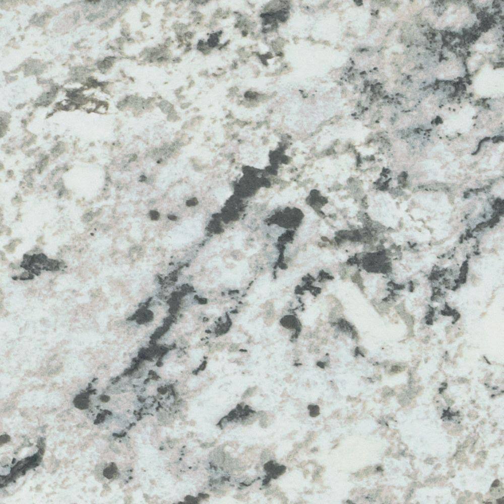 5 ft. x 12 ft. White Ice Granite Laminate Sheet T405