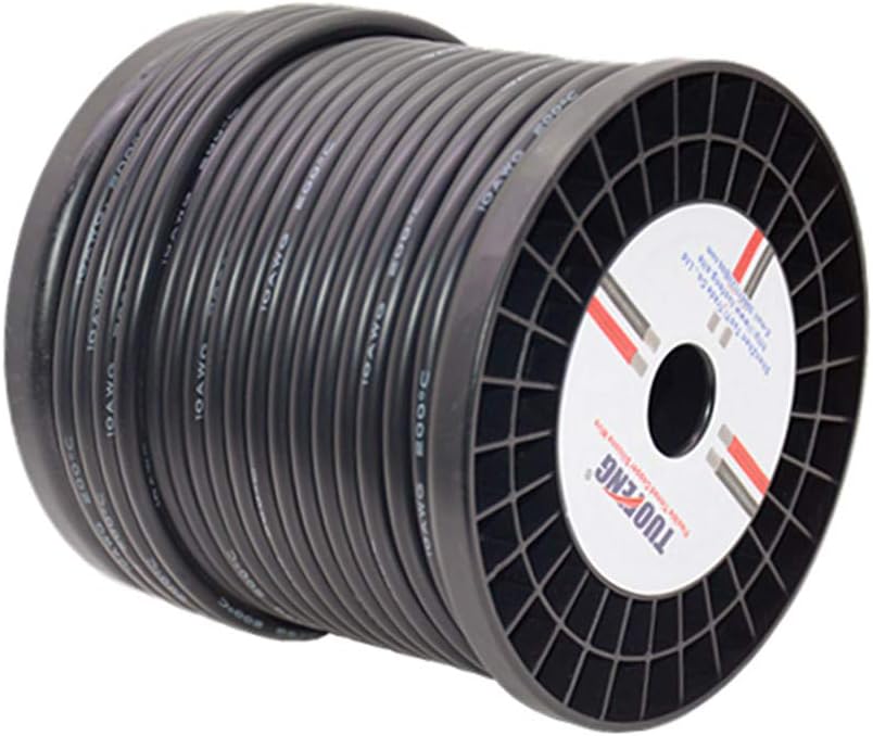 10 AWG Silicone Wire 90 Feet Black Stranded Tinned Copper Wire Pack of 2 A16850