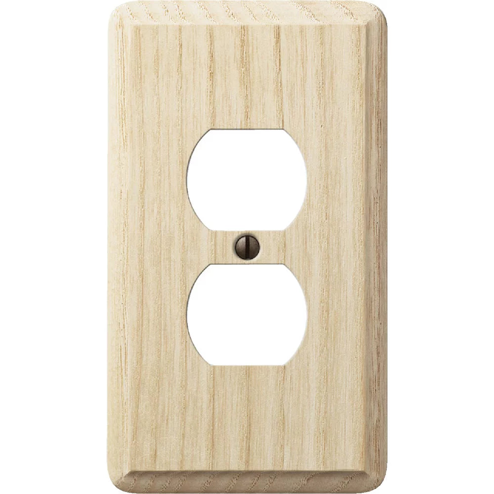 Unfinished Ash Outlet Wall Plate M4172