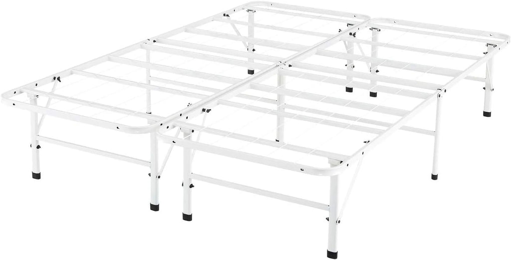 14 Inch Metal Platform Bed with Steel Slat Mattress Foundation Twin Black K646806