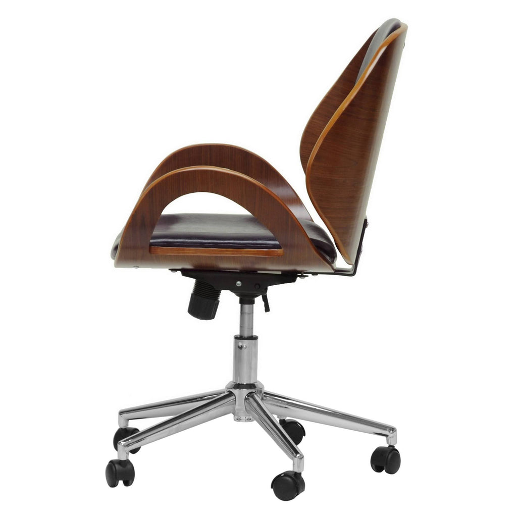 Walnut/Black Modern Office Chair D528