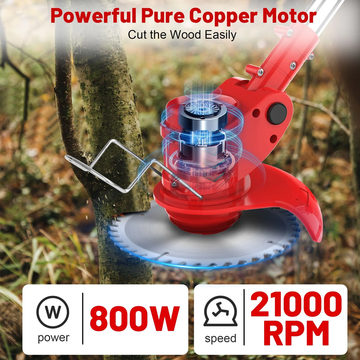Cordless Electric Grass Trimmer & Edger 6 inch 3-in-1 R8340