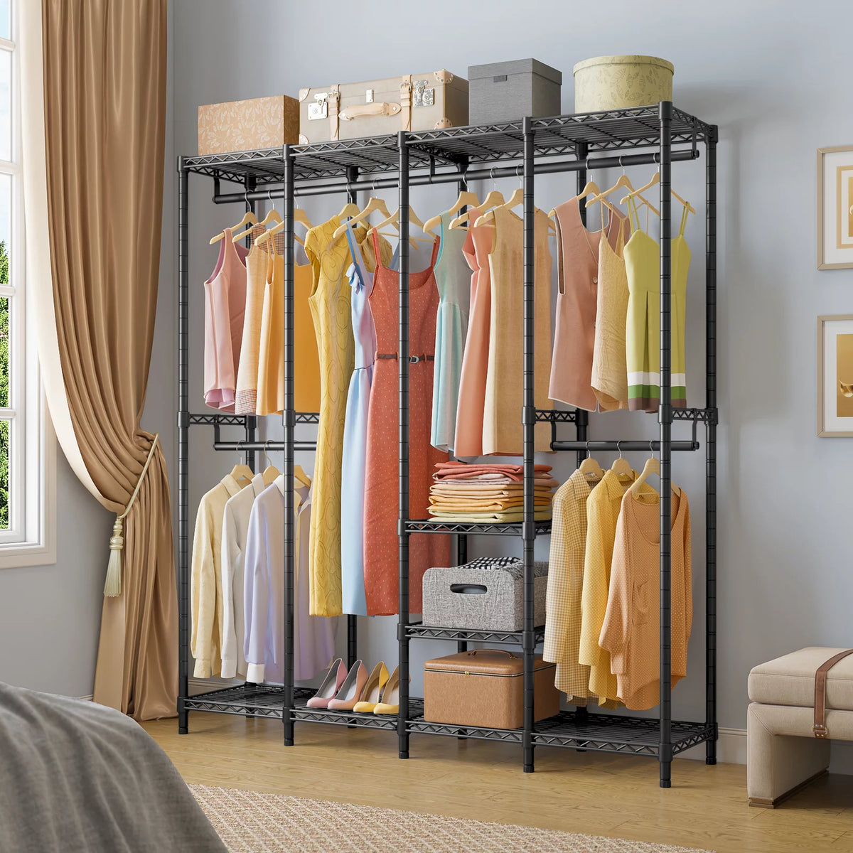 Heavy Duty Black Garment Rack N93389
