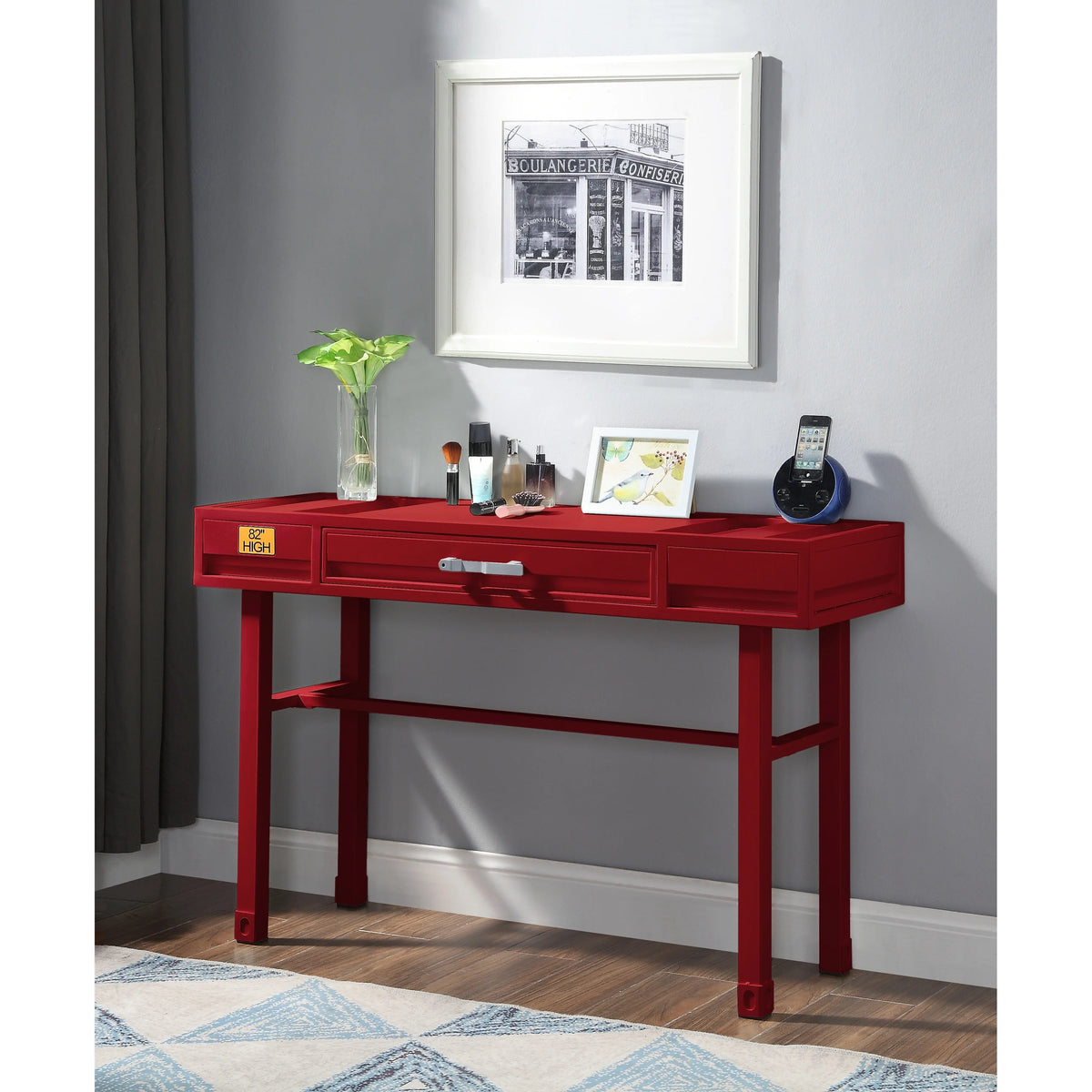 Red Writing Desk with 1 Drawer W254307