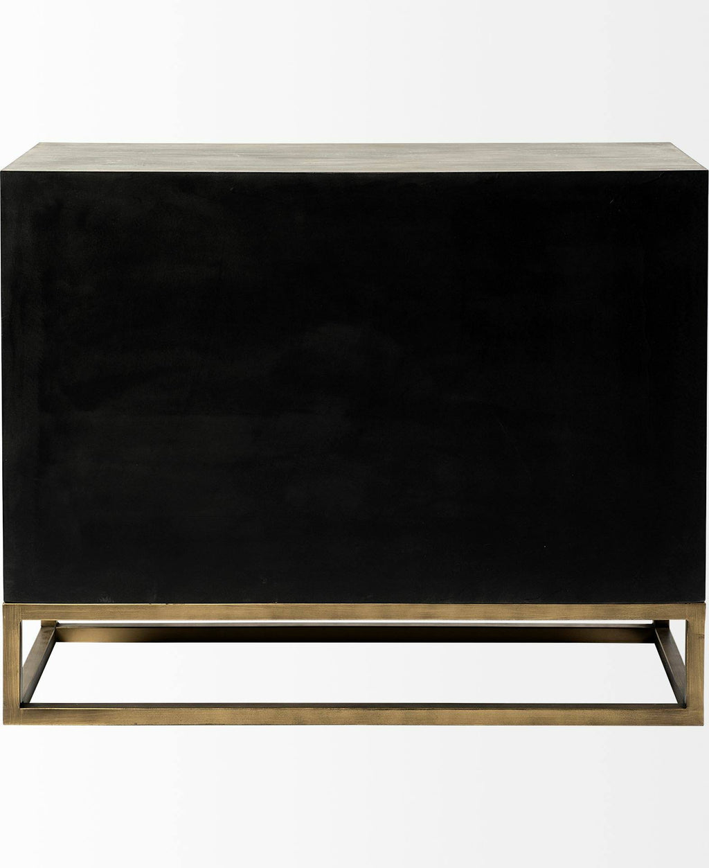 Solid Wood and Brass 3 Drawer Cabinet in Brown D854924