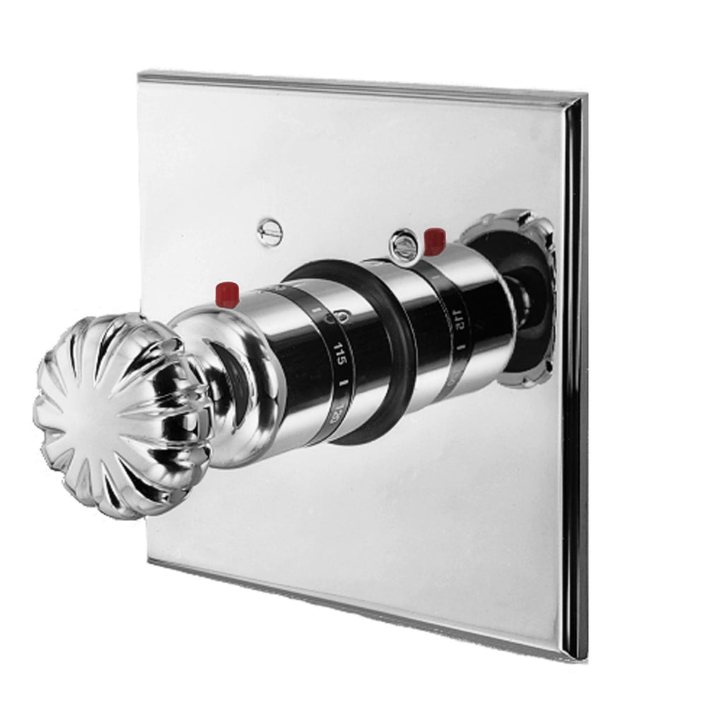White Square Thermostatic Trim Plate with Handle K773283