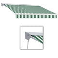 24 ft. Manual Retractable Awning, Forest Green & White J7519