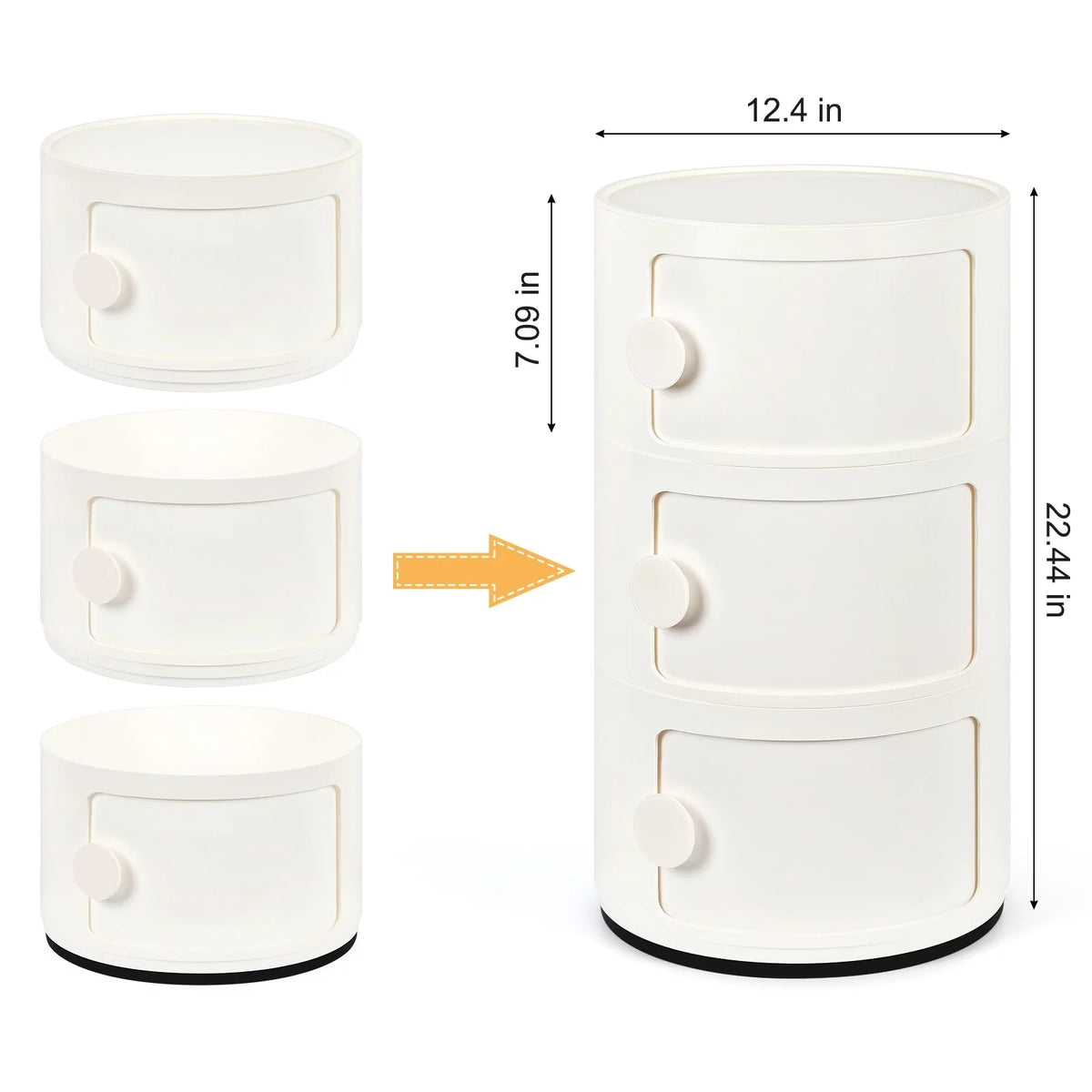 Beige 4 Tier Stackable Storage Organizer O360