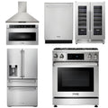 30 Propane Gas Range, Range Hood, Microwave, Refrigerator, Dishwasher, Wine Cooler V6195