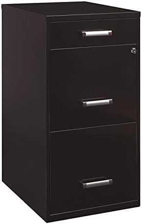 Black 3 Metal Organizer Pencil Drawer Vertical File Cabinet O1940