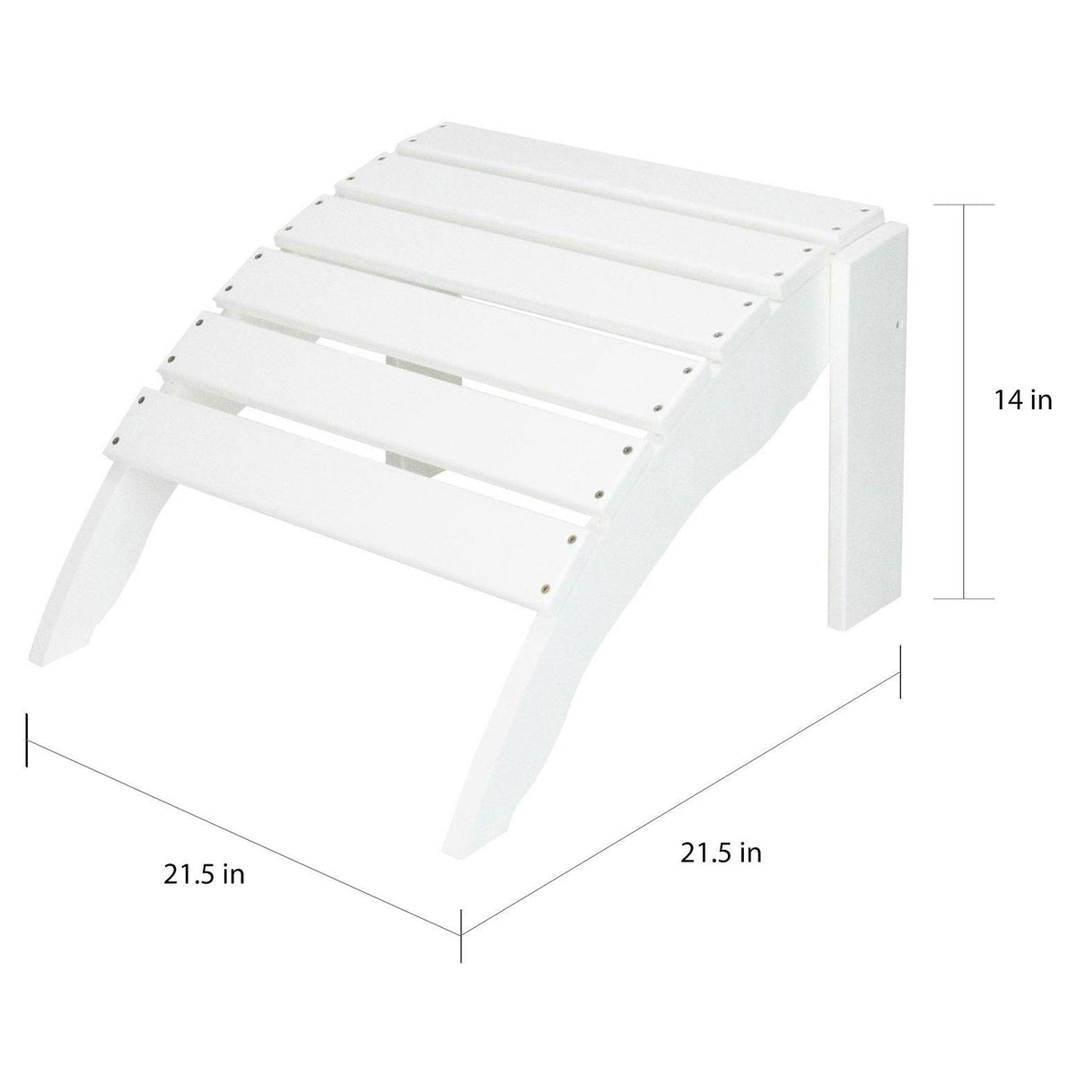 White Twin Ottoman A981