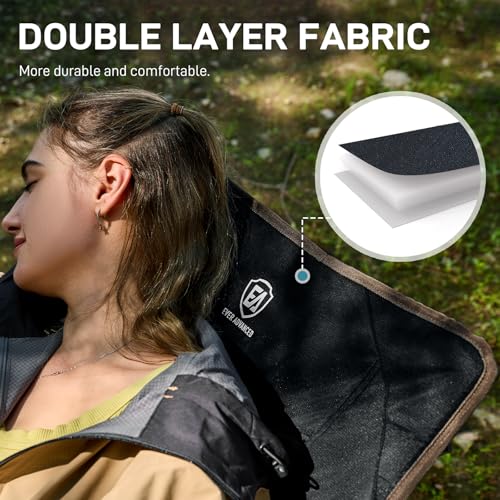 Lightweight Folding Reclining Camping Chair with Adjustable Back Black G280