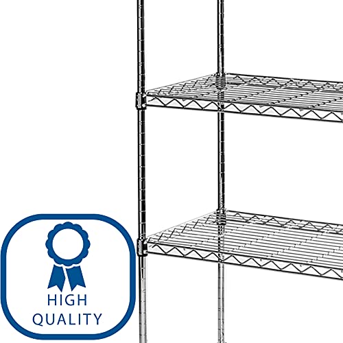 Black 5-Tier Steel Wire Shelving Storage Unit C775