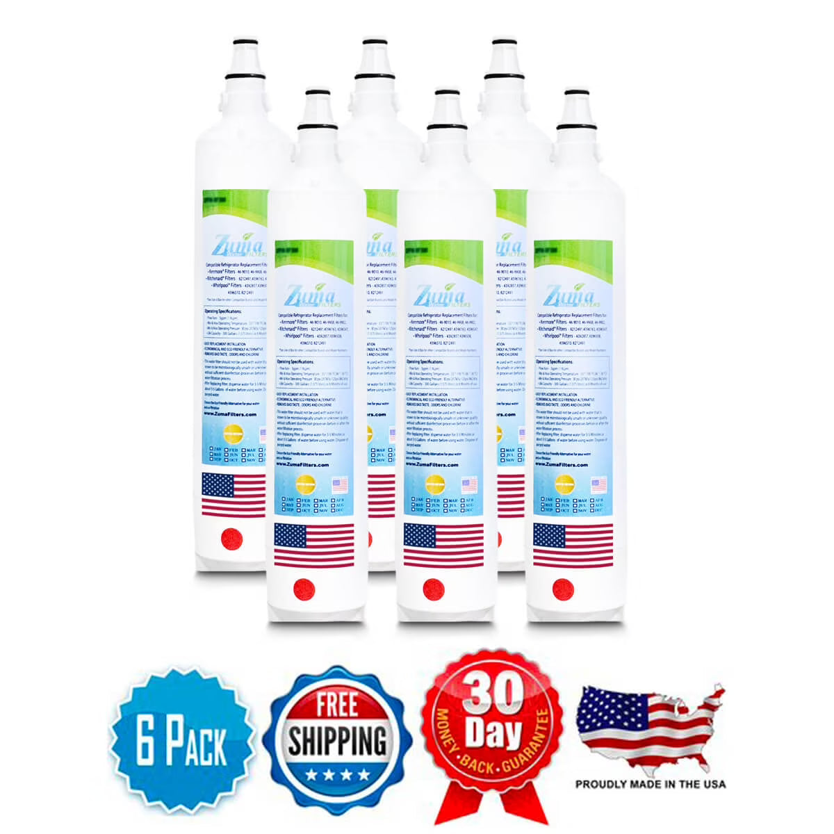 6 Pack Water Filters V4902