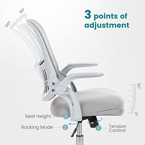 Ergonomic Mid-Back Swivel Desk Chair with Wheels Q37082