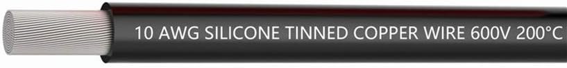 10 AWG Silicone Wire 90 Feet Black Stranded Tinned Copper Wire Pack of 2 A16850