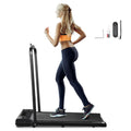 White Folding Electric Treadmill with LCD Display K586