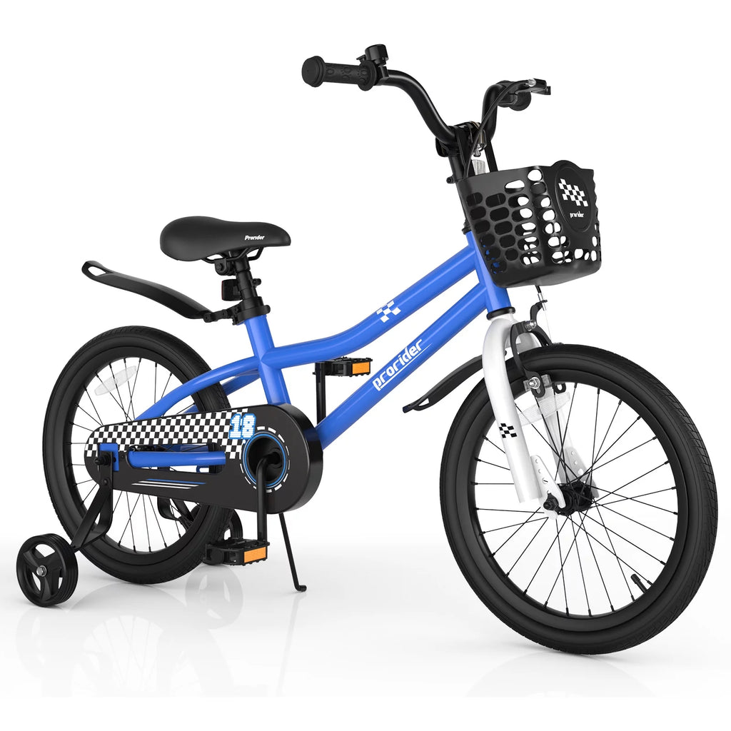 18'' Kid's Bike with Training Wheels & Basket A5642