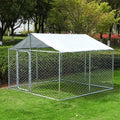 Black Outdoor Dog Kennel with Waterproof Cover U3762