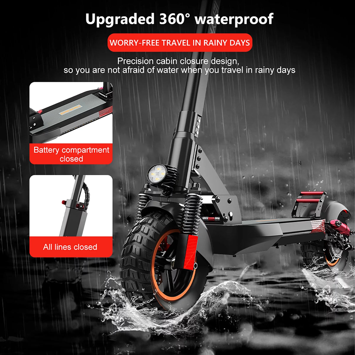 Foldable Electric Scooter with Seat G660356