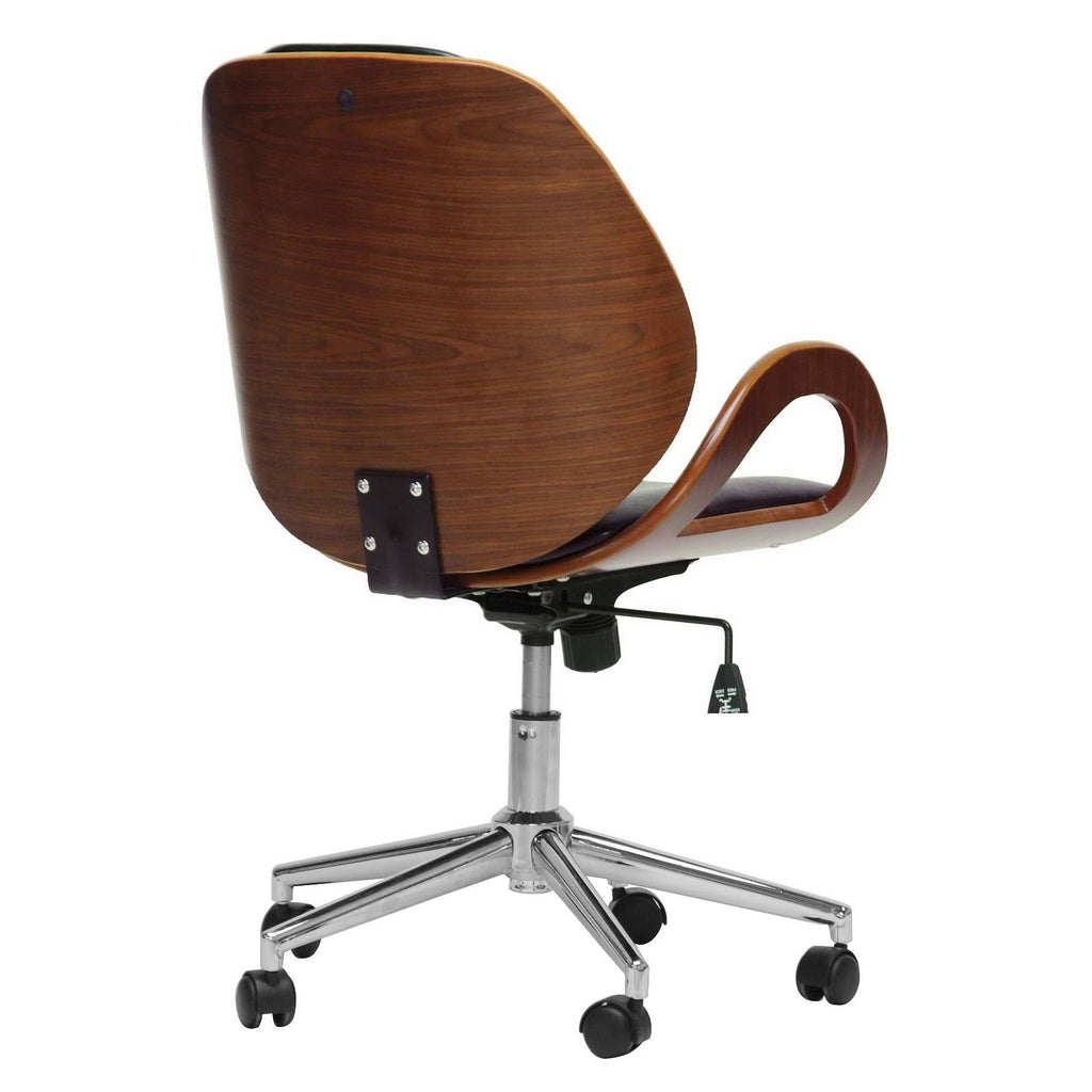 Walnut/Black Modern Office Chair D528