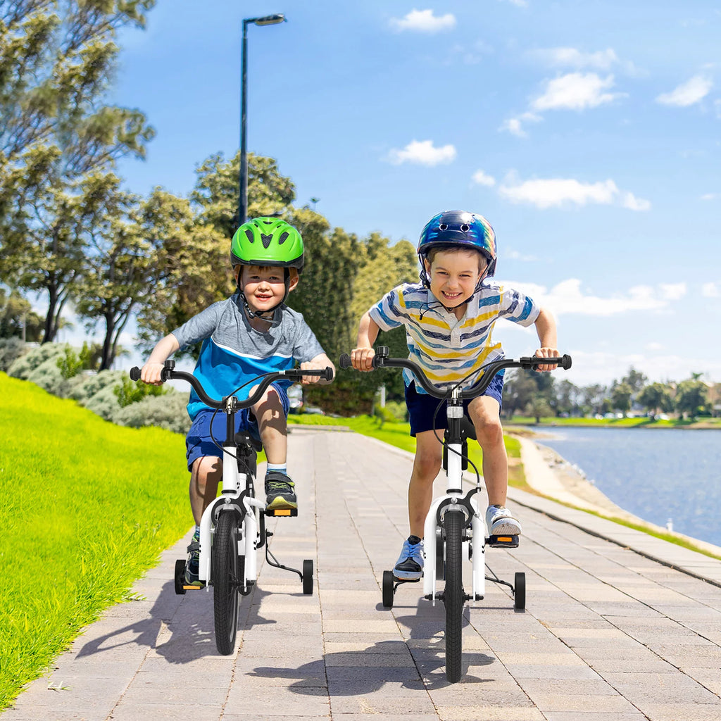 18'' Kid's Bike with Training Wheels & Basket A5642
