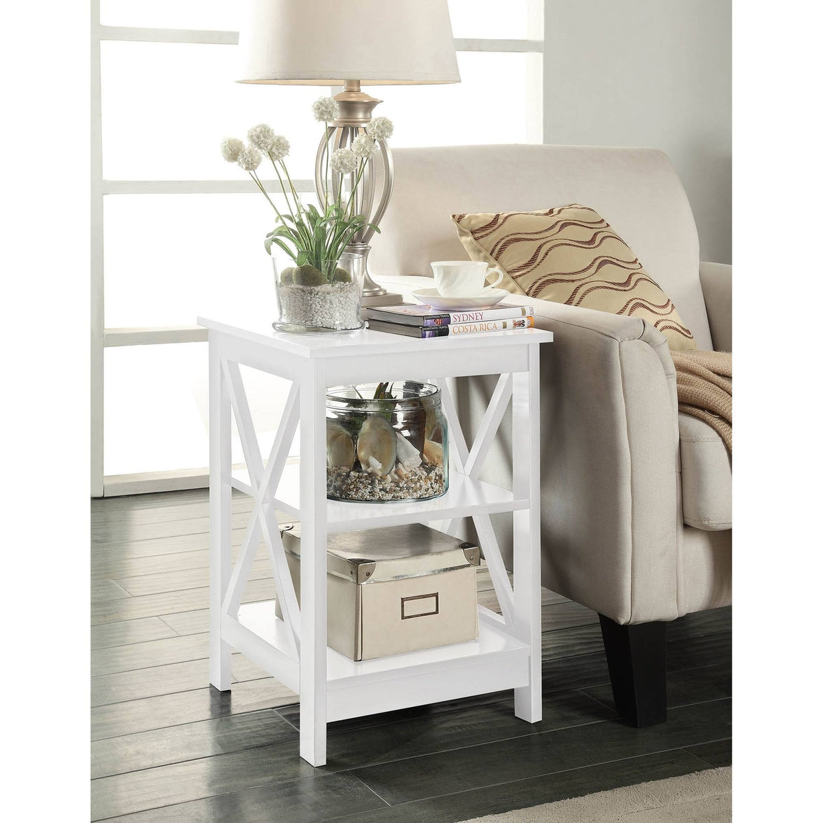 Cobalt Blue X-Base End Table S22281